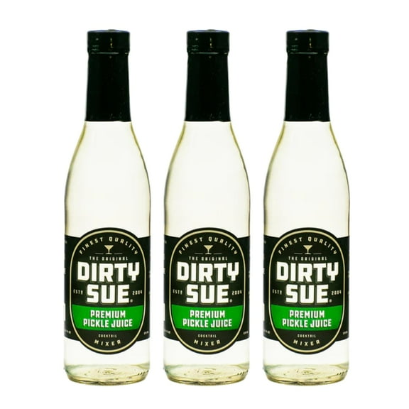 Dirty Sue Pickle Juice Cocktail Mixer 375 Ml Glass Bottle (3 Pack)