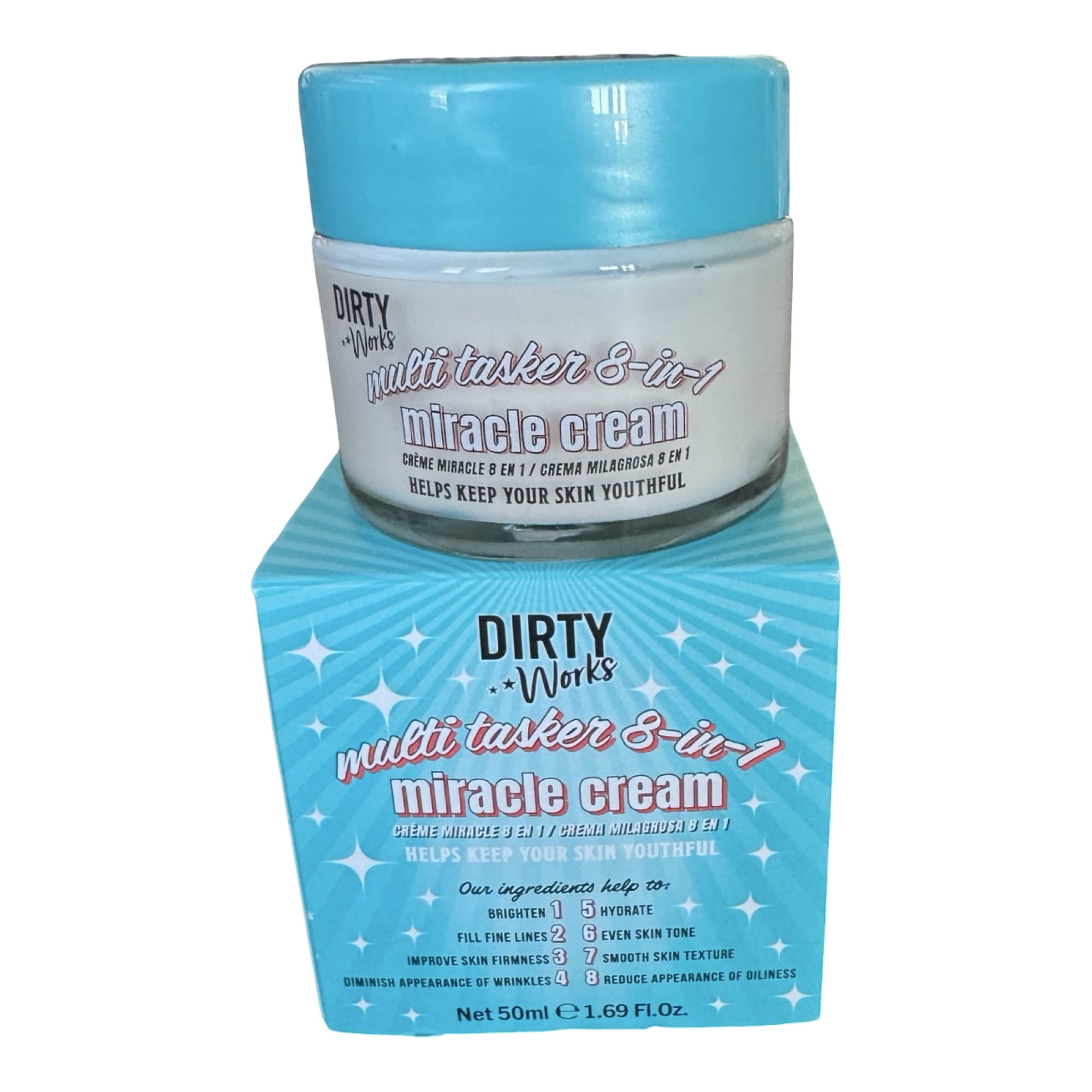 Dirty Works Miracle Cream Multi-tasker 8-in-1 Face & Neck Cream.&nbsp;