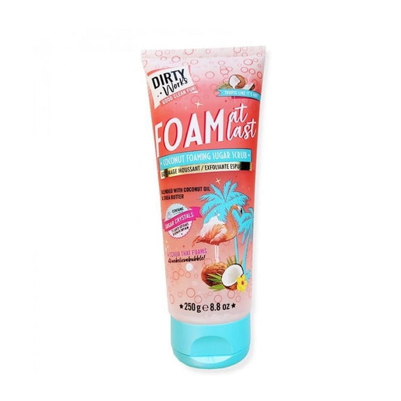 Dirty Works foam at last coconut foaming sugar scrub 8.8 Oz