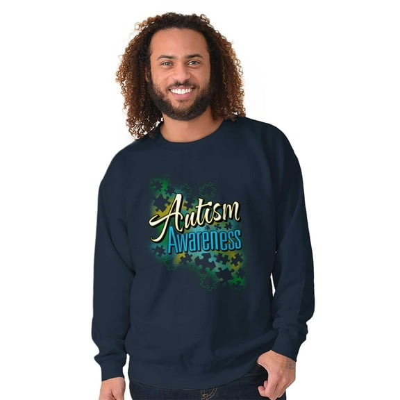 Disability Awareness Autism 5k Run Sweatshirt for Men or Women Brisco Brands S