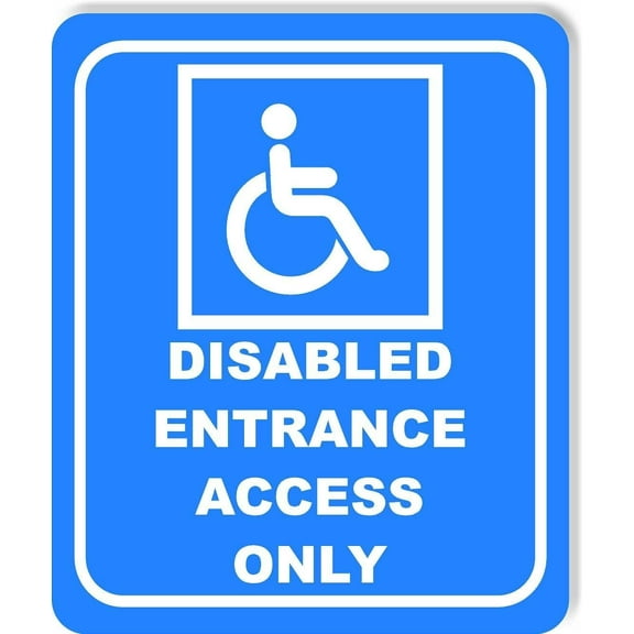 Disabled Entrance Only Aluminum Composite Sign, 20"x24"