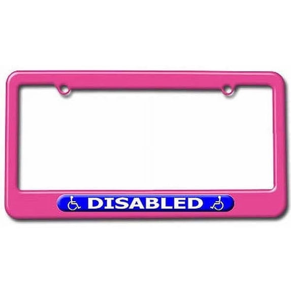 Disabled, Handicapped License Plate Tag Frame, Multiple Colors
