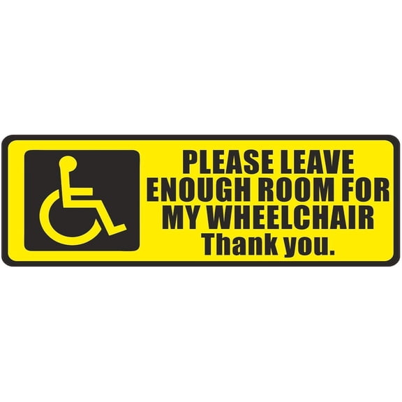 Disabled Metal Sign Disability Mobility Wheelchair Car Parking Sign 4"x16"
