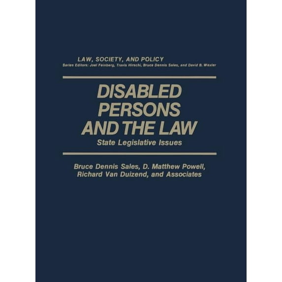 Disabled Persons and the Law: State Legislative Issues, (Paperback)