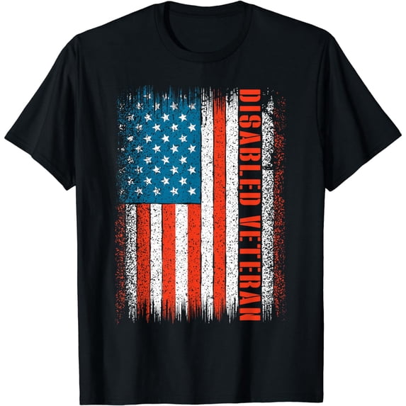 Disabled Veteran Lives Matter American Flag US Veterans Day T-Shirt