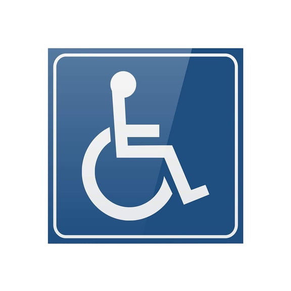 Disabled Wheelchair Sign Stickers, Disability Sign, Handicap Sign Sticker, Adhesive Sticker Decal, 3''/4'' 2 Sizes