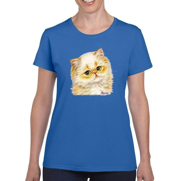 Disappointed Kitten T-Shirt Women -Kayomi Harai Designs, Female 3X-Large