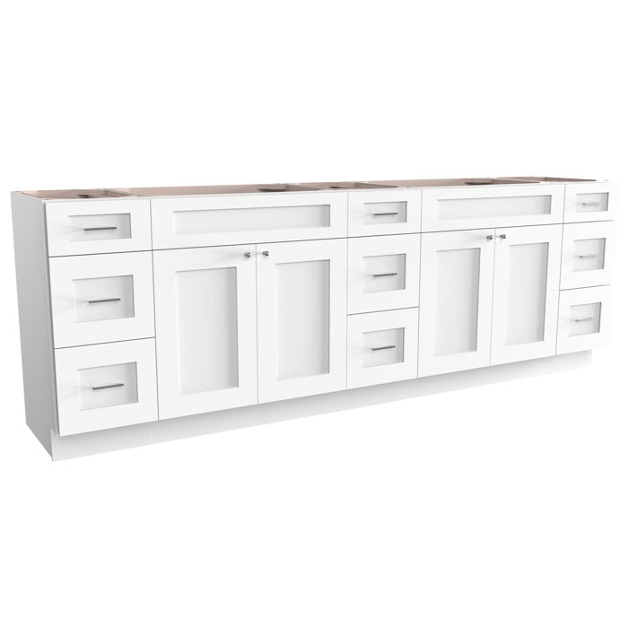Disar 105'' Double Bathroom Vanity Base only in White