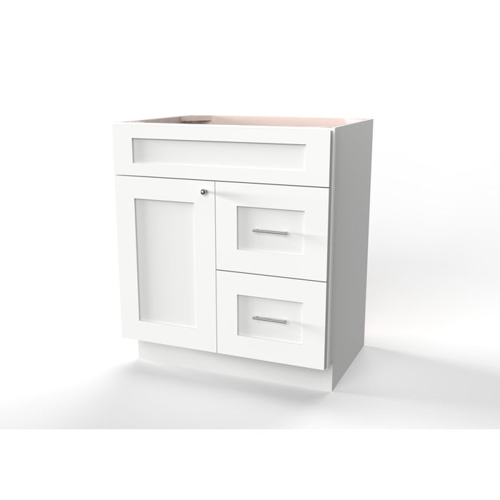 Disar 30'' Bathroom Vanity With Drawer Right Base Only - Walmart.com