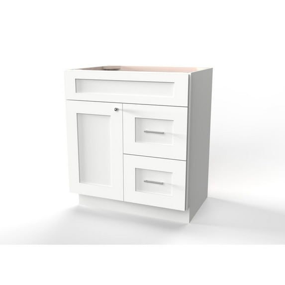 Disar 30'' Bathroom Vanity With Drawer Right Base Only