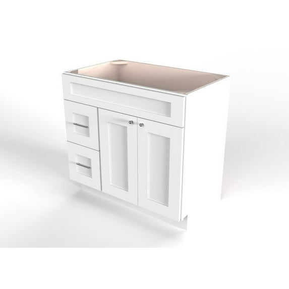 Disar 36'' Bathroom Vanity With Drawer Left Base Only