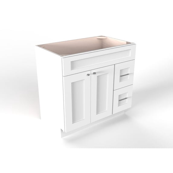 Disar 36'' Bathroom Vanity With Drawer Right Base Only