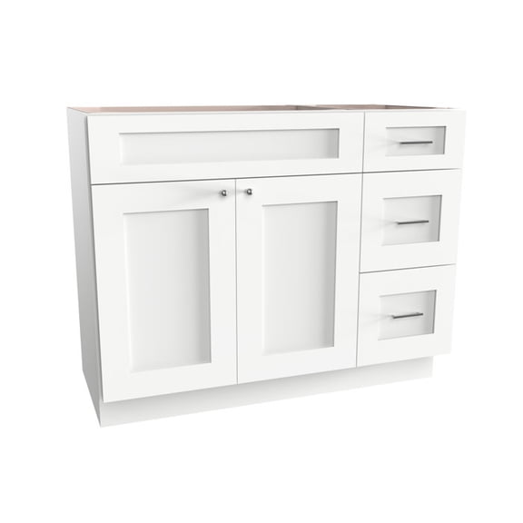 Disar 42" Single Bathroom Vanity Base Only in White