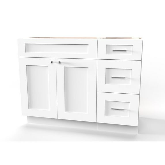 Disar 45'' Single Bathroom Vanity With Drawer Right Base Only