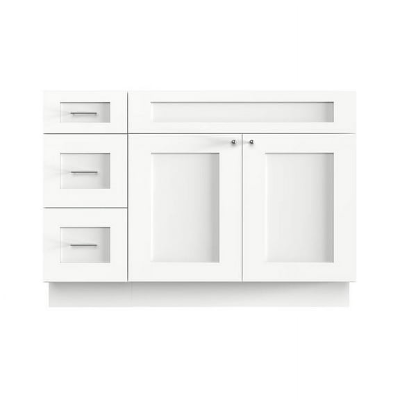 Disar 51" Single Bathroom Vanity Base Only in White