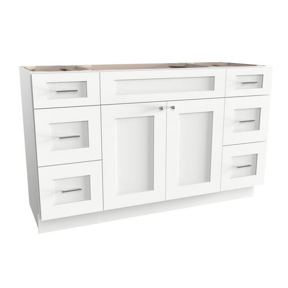 Disar 54" Single Bathroom Vanity Base Only in White