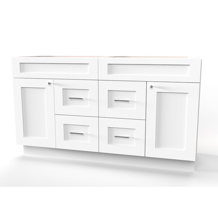 Disar 60'' Double Bathroom Vanity With Drawer Base Only - Walmart.com