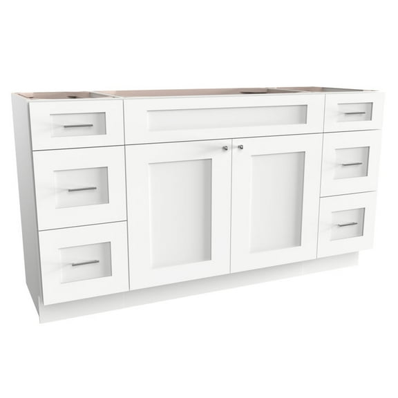 Disar 60" Single Bathroom Vanity Base Only in White