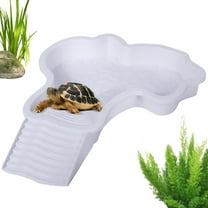 Disassemblable Water Bowl for Turtles and Reptiles, Large Spa Bath with Ladder for Easy Access, Durable Material