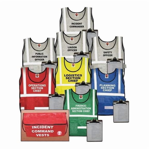 Disaster Management Systems Incident Command Kit,8 Vests DMS 05301