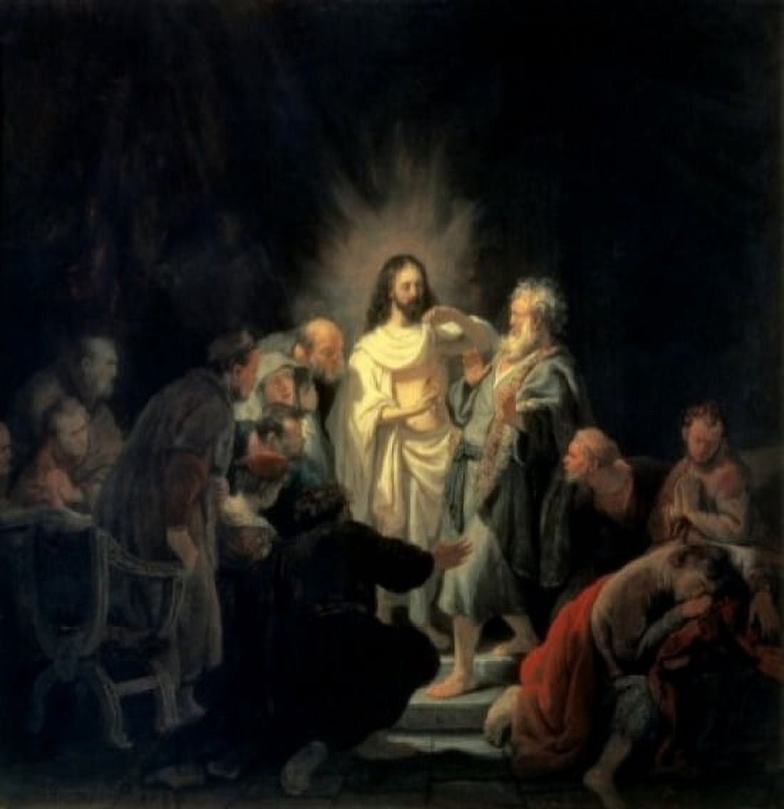 Disbelief of Apostle Thomas Rembrandt Van Rijn (1606-1669 Dutch) Hermitage Museum St Petersburg Russia Canvas Art - Rembrandt Harmensz van Rijn (24 x 36)
