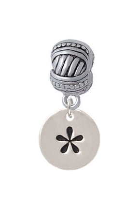 Disc 1/2'' - Symbol - Asterisk - * - Large Rope with Cross Beads Charm Bead