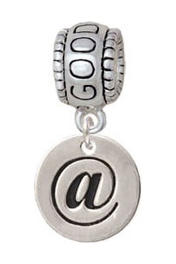 Disc 1/2'' - Symbol - At Sign - @ - Good Luck Charm Bead