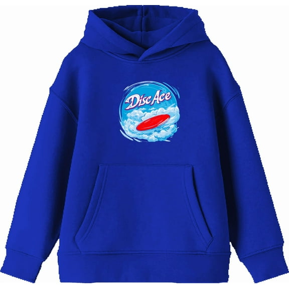 Disc Ace Frisbee Disc Youth Royal Blue Long Sleeve Hoodie-XL
