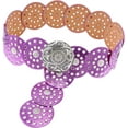 thumbnail image 1 of Disc Belt Western Style Exaggerated Cowboy Disc Belt Metal Buckle Vintage Soft Belt for Women, 1 of 7