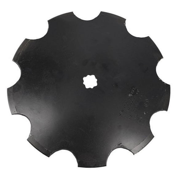 Disc Blade 18" Notched Edge 7 Gauge 1-1/8" Square x 1-1/4" Square Axle fits Universal Tillage Disc Blades 491 18070317N