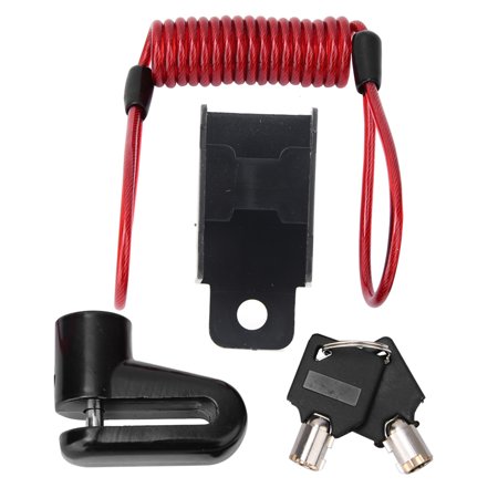 Disc Brake Lock Anti-Theft Steel Wire Lock Disc Brake Wheel Lock Set for Electric Scooter Accessory Wheels Locker with Reminder Rope