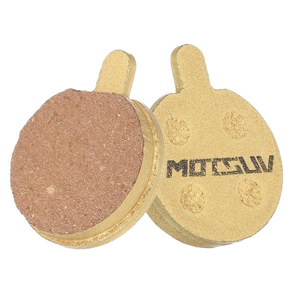 Disc Brake Pad 0.73" x 0.91" Semi-Metallic Resin Bike Brake Pads for BB7 M355 M446 M640 Mountain Road Bikes, Gold