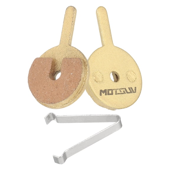 Disc Brake Pad 0.91" x 1.38" Semi-Metallic Resin Bike Brake Pads for BB7 M355 M446 M640 Mountain Road Bikes, Gold