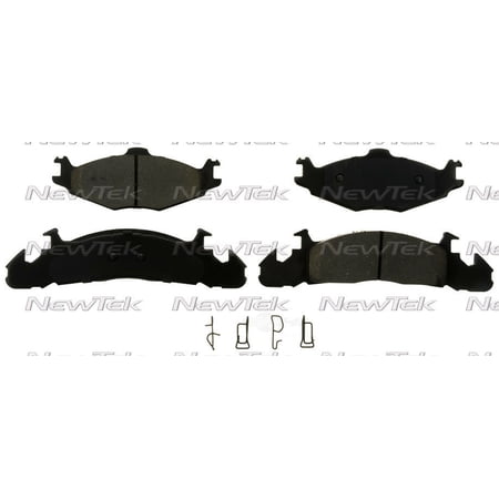 NewTek Automotive Shimmed Velocity Plus Semi-Metallic Disc Brake Pad Set for 1984-1990 DODGE CARAVAN, 1988-1990 DODGE GRAND CARAVAN