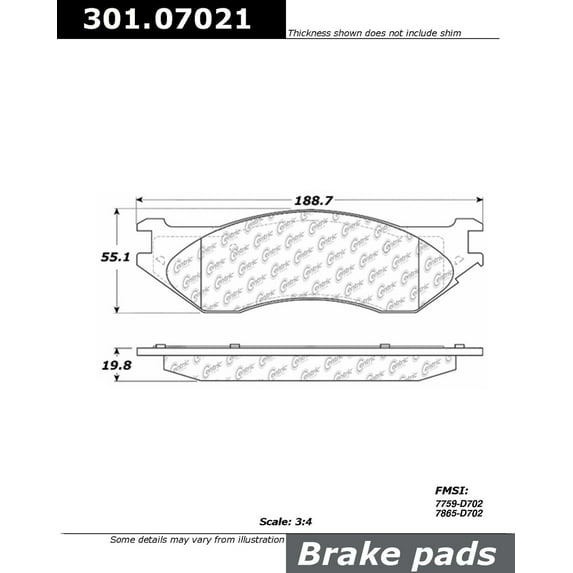 Disc Brake Pad Set Fits select: 2006-2008 DODGE RAM 1500, 2001-2008 DODGE RAM 2500