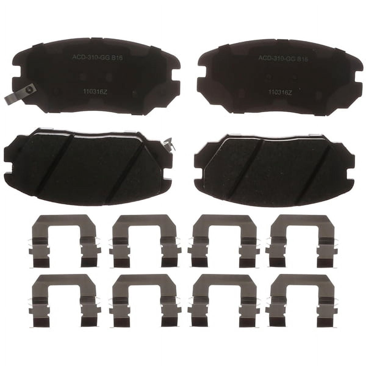 Disc Brake Pad Set Fits select: 2006-2010 HYUNDAI SONATA, 2006-2011 HYUNDAI AZERA