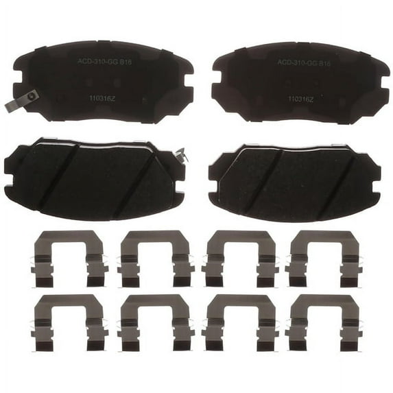 Disc Brake Pad Set Fits select: 2006-2010 HYUNDAI SONATA, 2006-2011 HYUNDAI AZERA