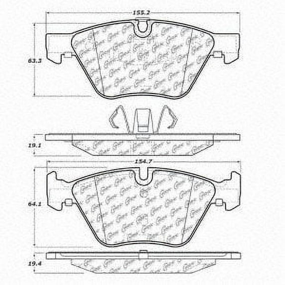 Disc Brake Pad Set Fits select: 2008-2013 BMW 128