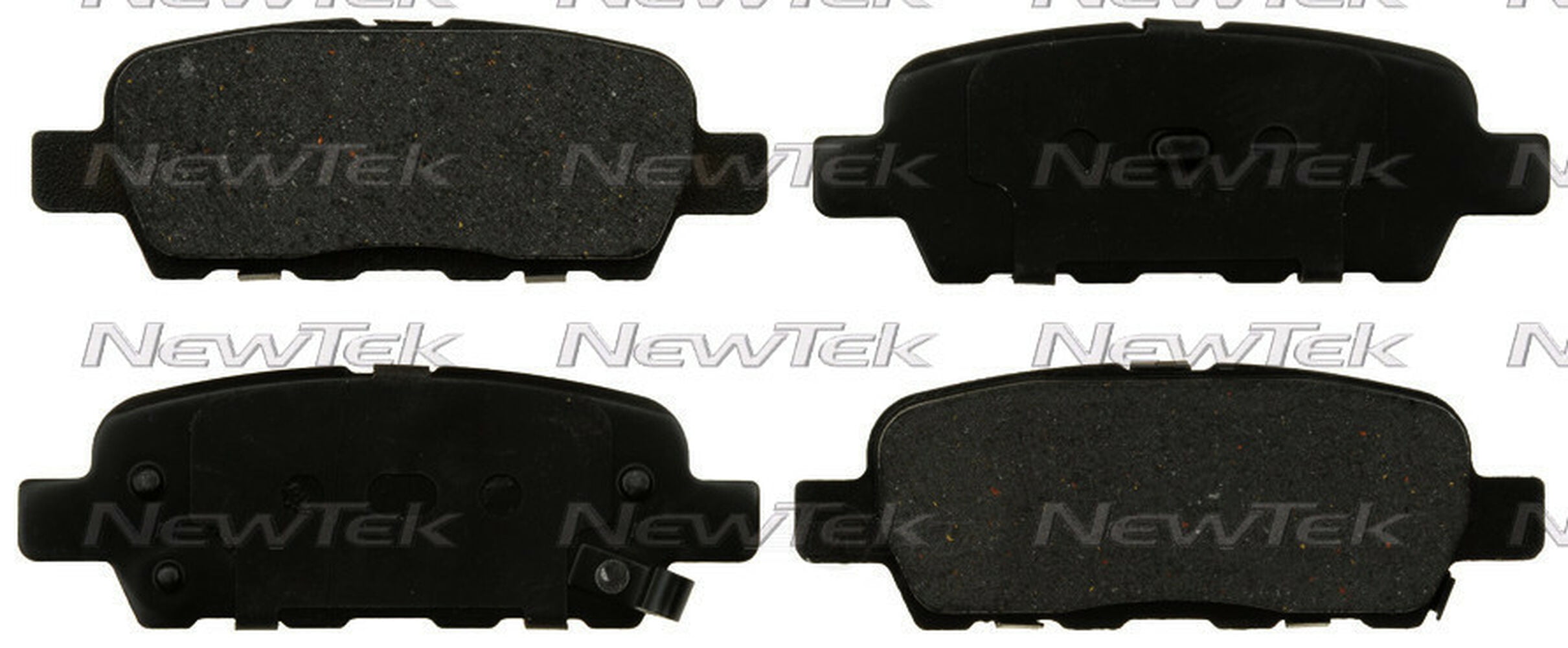 NewTek Automotive Multilayer Shimmed Galaxy Ceramic Brake Pads With Hardware Kits for NISSAN, INFINITI