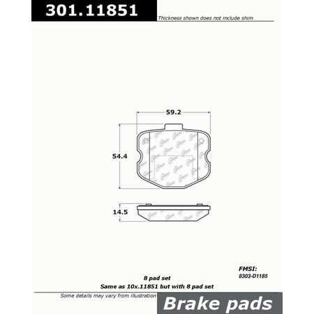 Disc Brake Pad Set Fits select: 2010-2013 CHEVROLET CORVETTE GRAND SPORT, 2006-2009 CHEVROLET CORVETTE Z06