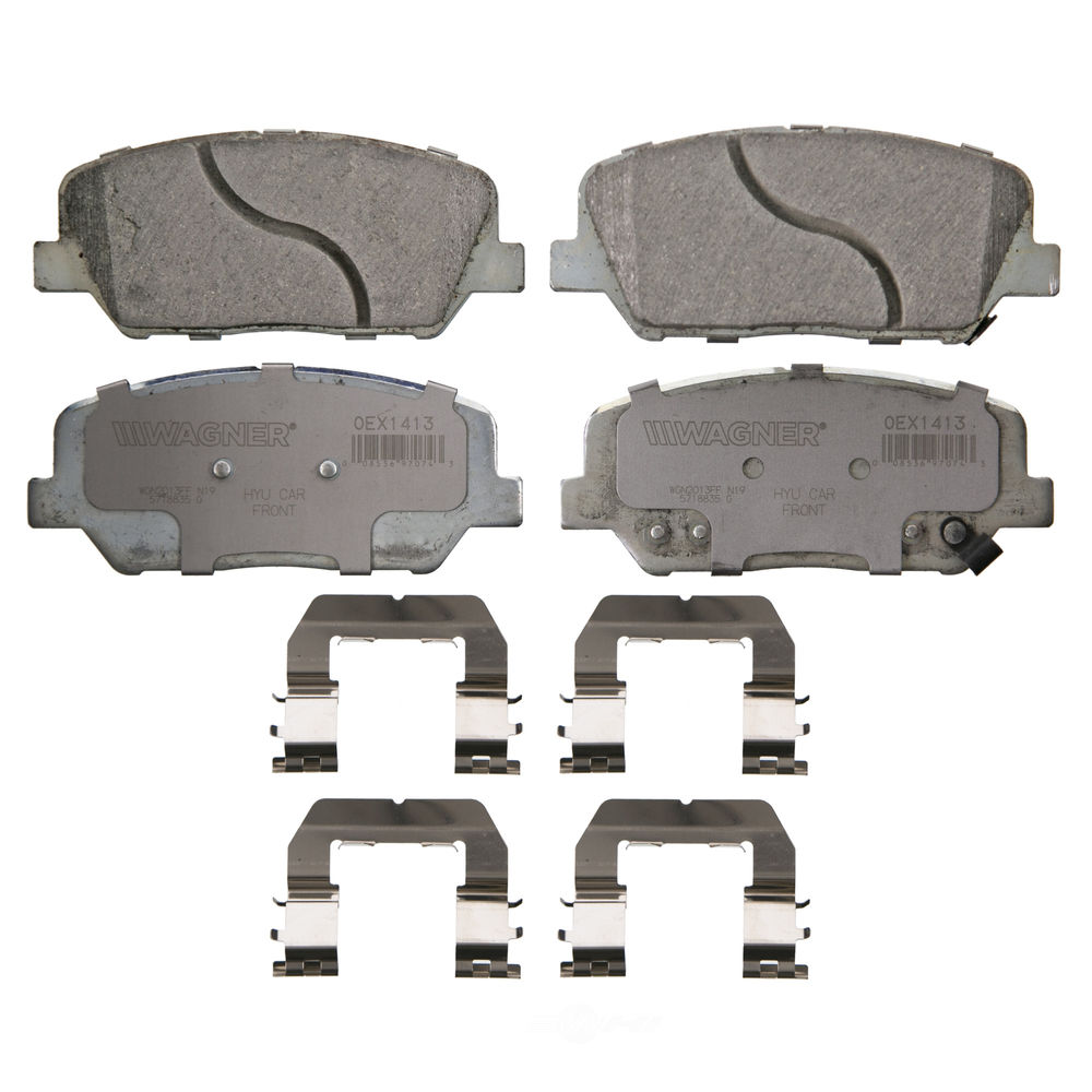 Disc Brake Pad Set Fits select: 2011-2015 KIA OPTIMA, 2010-2014 HYUNDAI GENESIS COUPE 2.0T