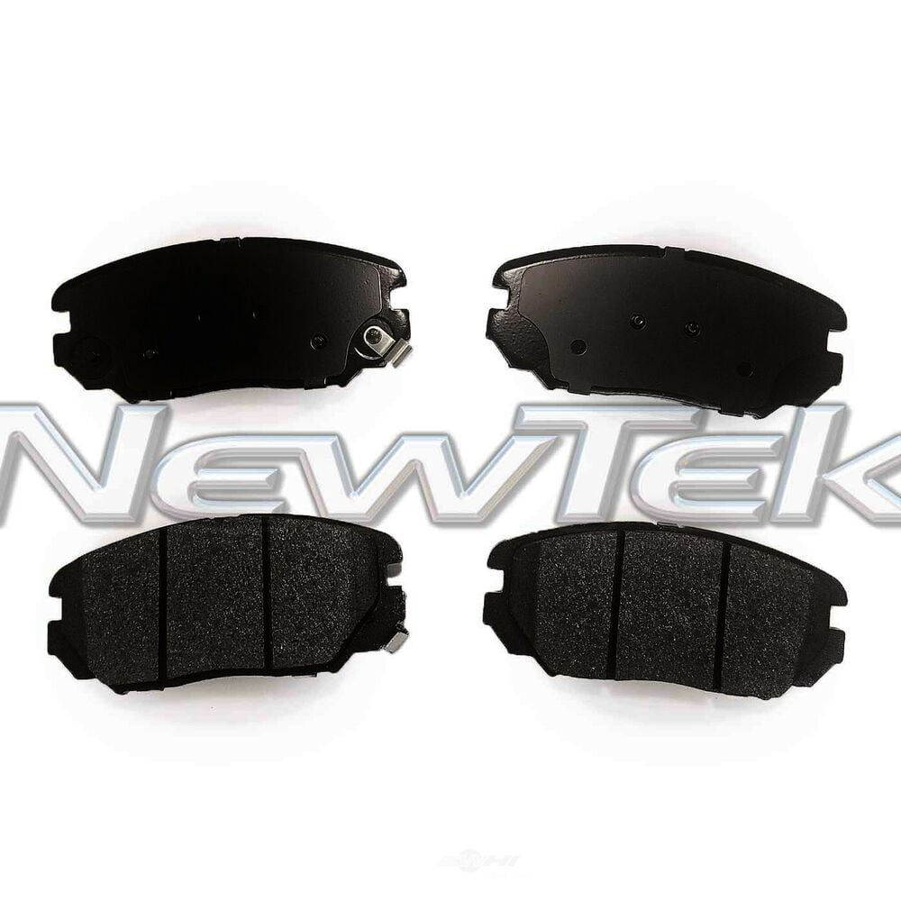 NewTek Automotive Multilayer Shimmed Galaxy Ceramic Brake Pads Set With Hardware Kits for 2014-2018 CHEVROLET IMPALA, 2006-2010 HYUNDAI SONATA