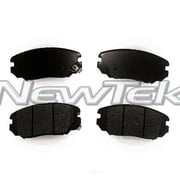 NewTek Automotive Multilayer Shimmed Galaxy Ceramic Brake Pads Set With Hardware Kits for 2014-2018 CHEVROLET IMPALA, 2006-2010 HYUNDAI SONATA