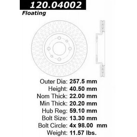 Disc Brake Rotor Fits select: 2012-2017 FIAT 500 POP