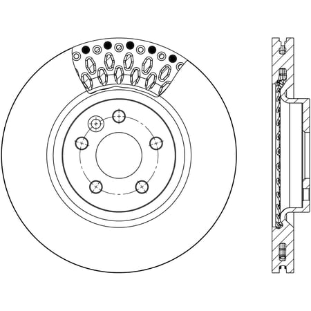 Disc Brake Rotor Fits select: 2015-2019 LAND ROVER DISCOVERY SPORT, 2016-2018 LAND ROVER RANGE ROVER EVOQUE