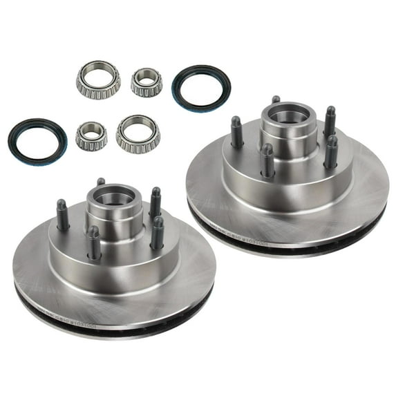 Disc Brake Rotor and Bearing-Seal Kit, 5 on 4-1/2 Inch, Fits Mustang II