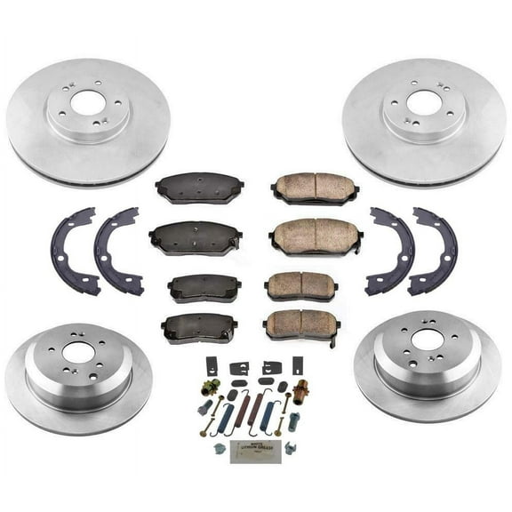 Disc Brake Rotors Brake Pads Brake Shoes Spring Kit for Hyundai Veracruz 07-12