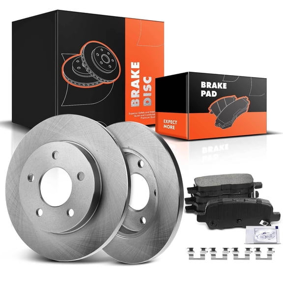 Disc Brake Rotors & Ceramic Pads for Buick Allure Chevrolet Impala Limited Rear