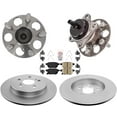 thumbnail image 1 of Disc Brake Rotors Pads Rear Wheel Hub Bearing for Toyota Prius 2010-2015, 1 of 10