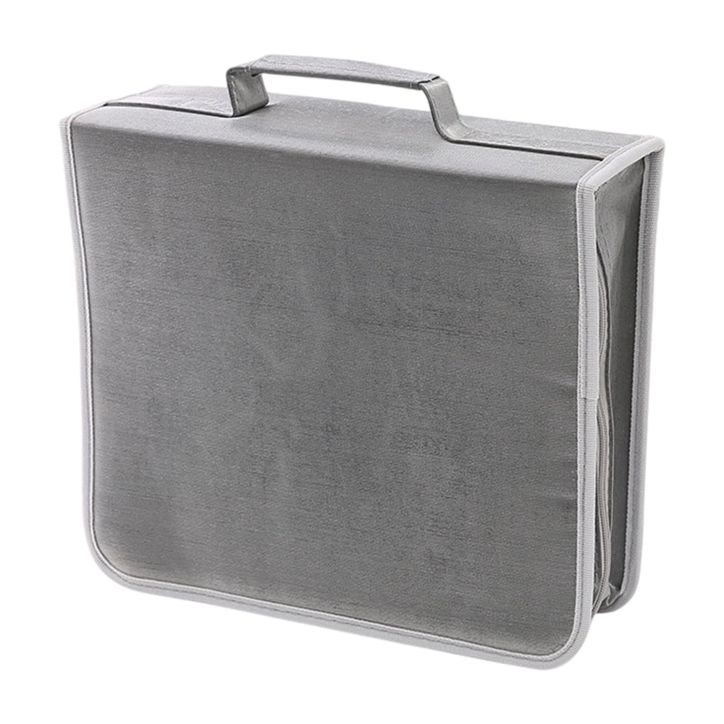 Disc Storage Box Carrying Case with Handle Stackable VCD Holder ...